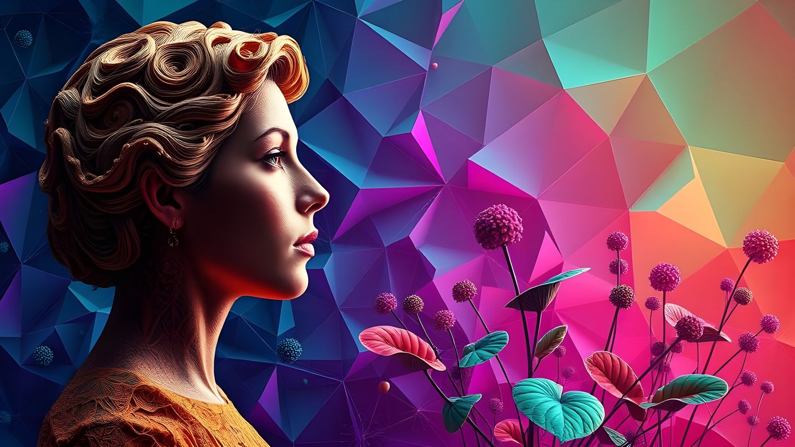 Organic Cybernetic Portrait in Hyper-Detailed Style