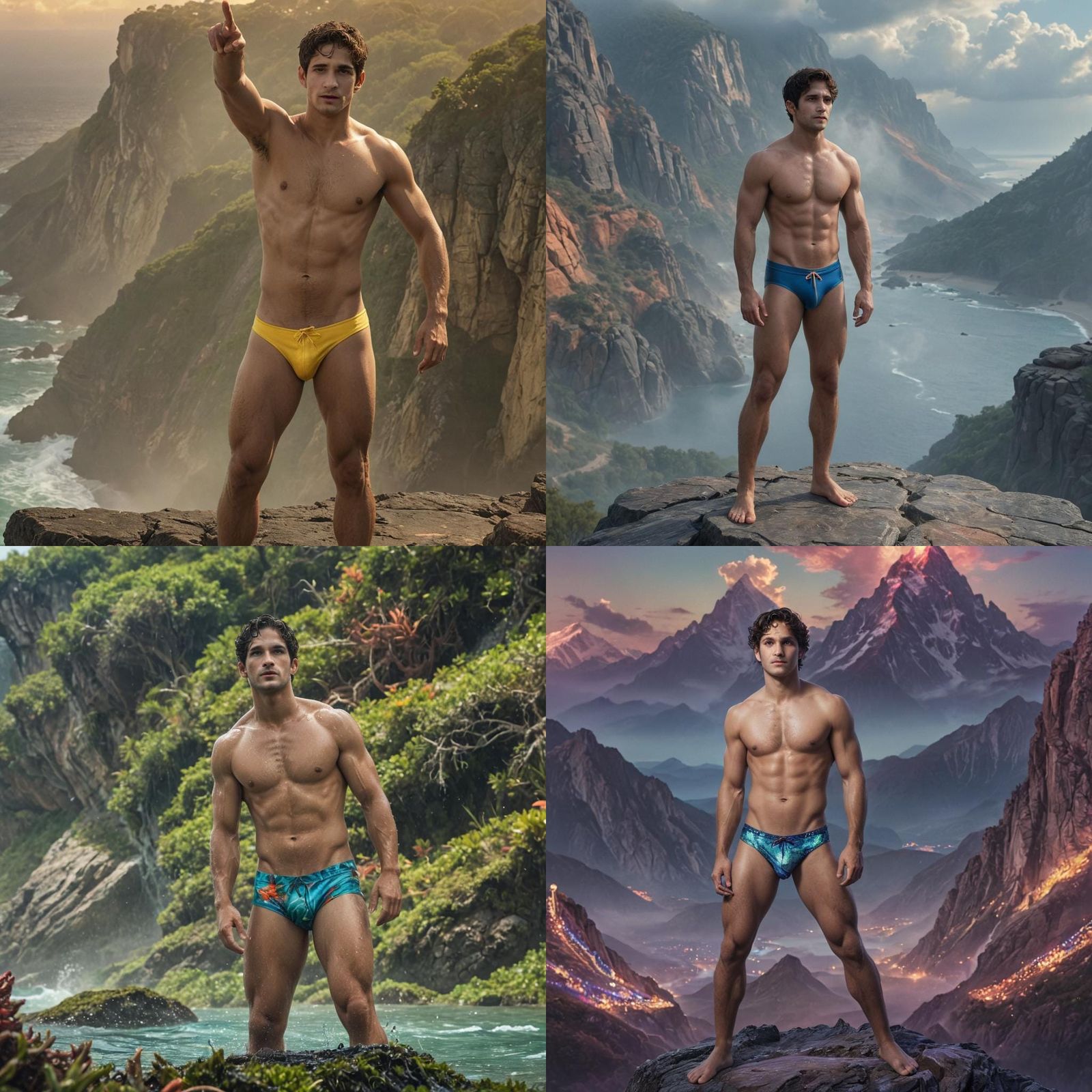 Tyler Posey in Speedos: Detailed Matte Painting
