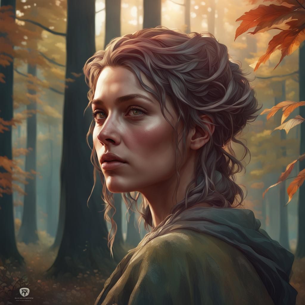 Woman in Woods: Hyperdetailed Portrait in Unreal Engine
