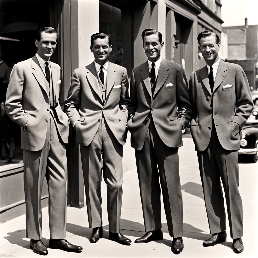 1950s Advertising Executives in Tailored Suits