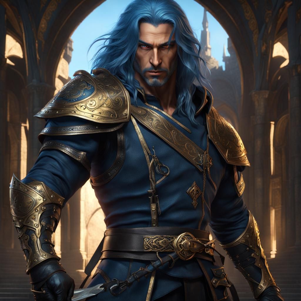 Fantasy Rogue with Daggers: Hyperdetailed Dark Concept Art