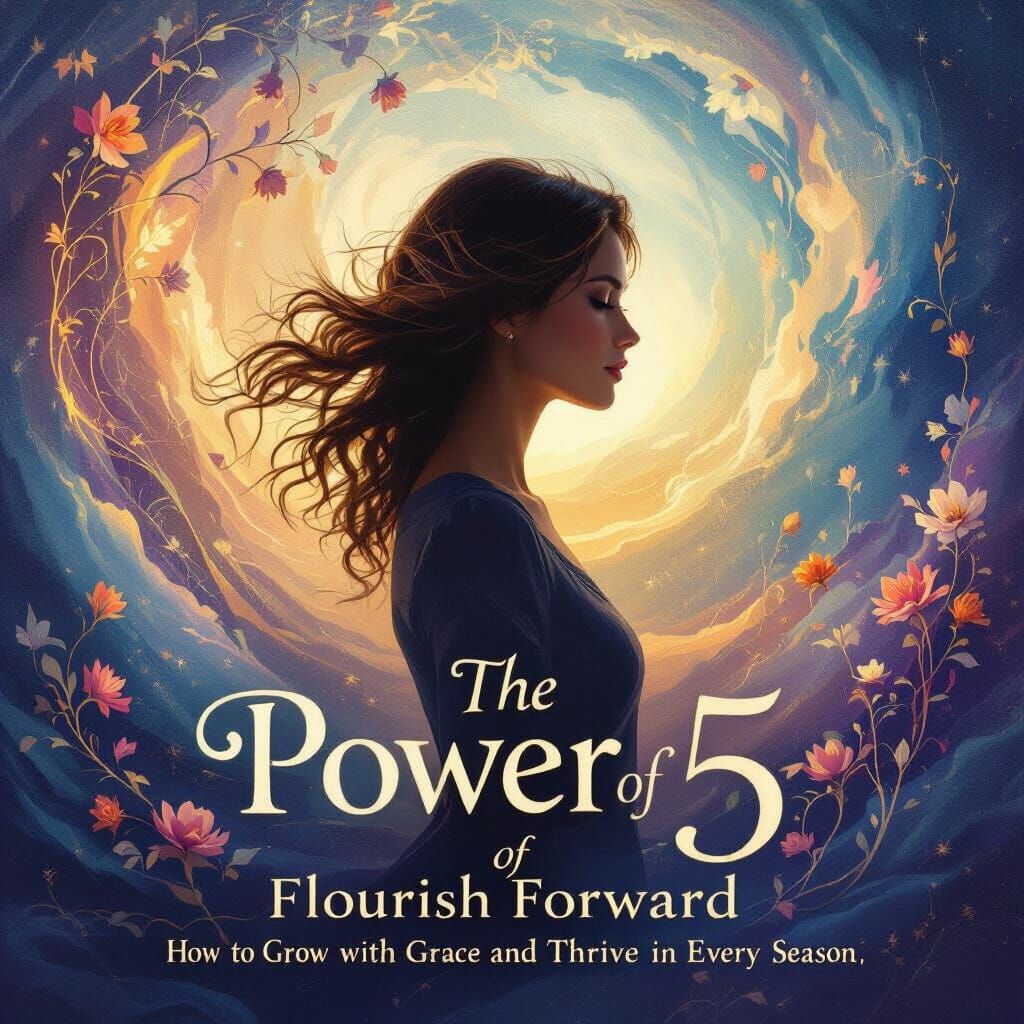 Woman Silhouette Flourish Forward Book Cover Art