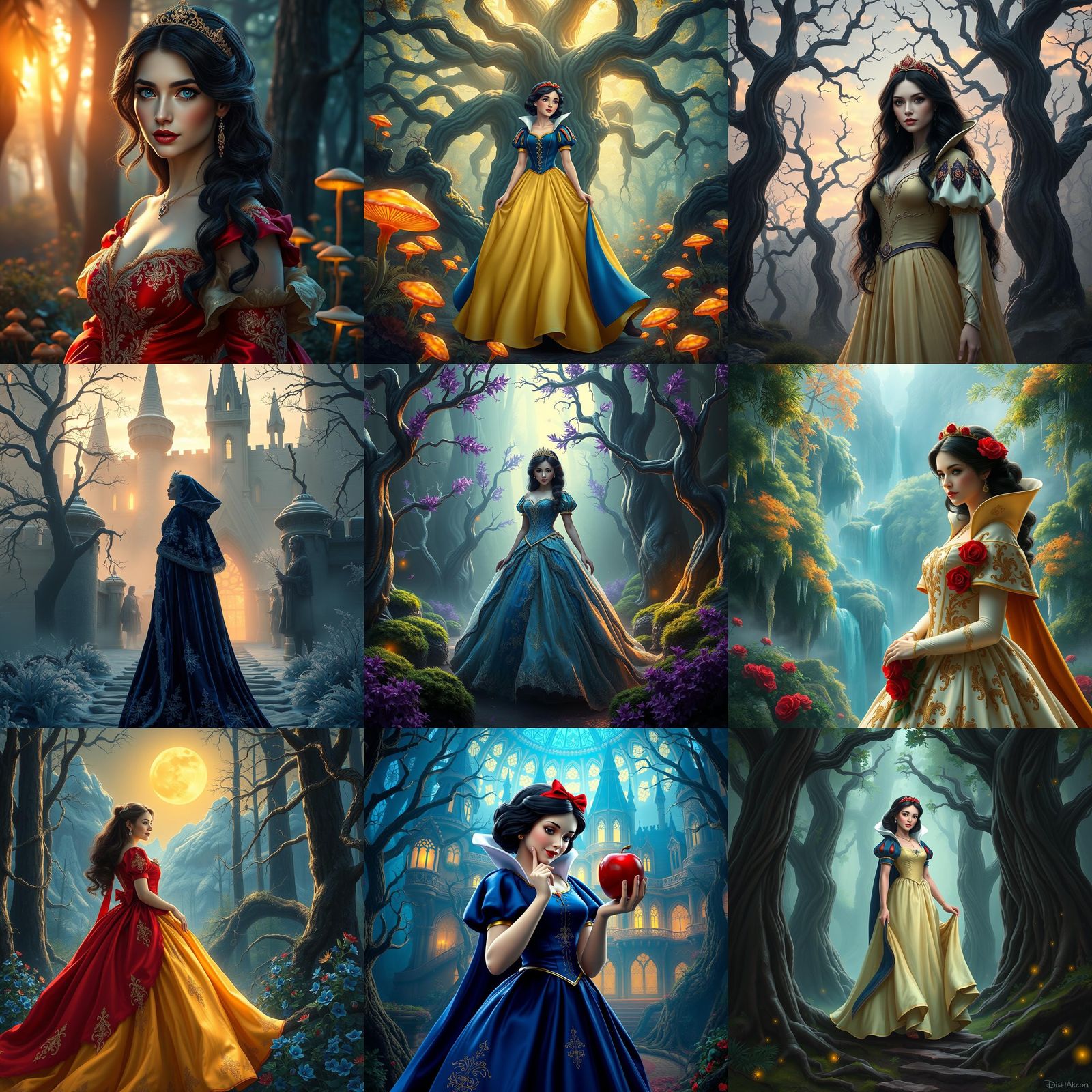 Detailed Matte Painting of Snow White