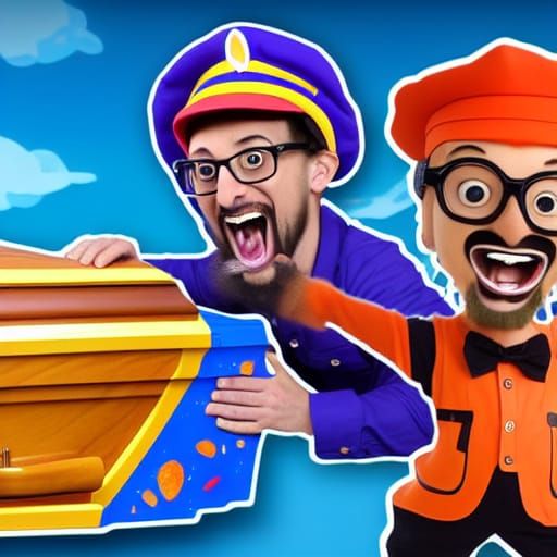 Excavator Digs Grave for Coffin