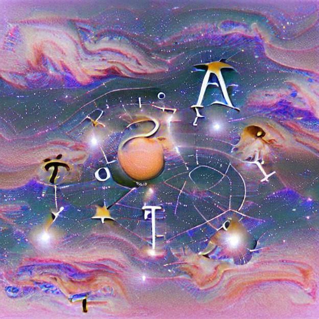 Detailed Digital Illustration of an Astrology Chart