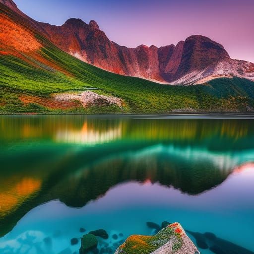 Abstract Animals and Landscapes in Vivid Style