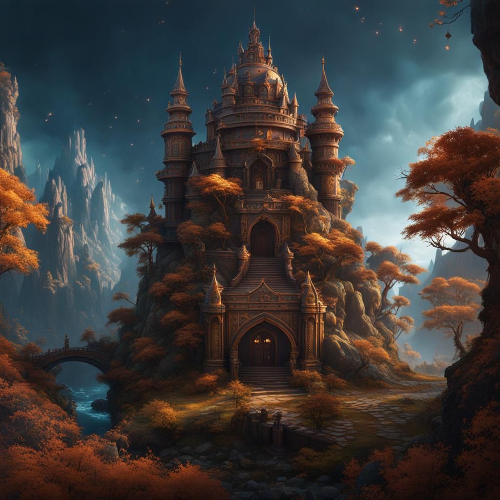 Fantastical Landscape Concept Art in Deep Color
