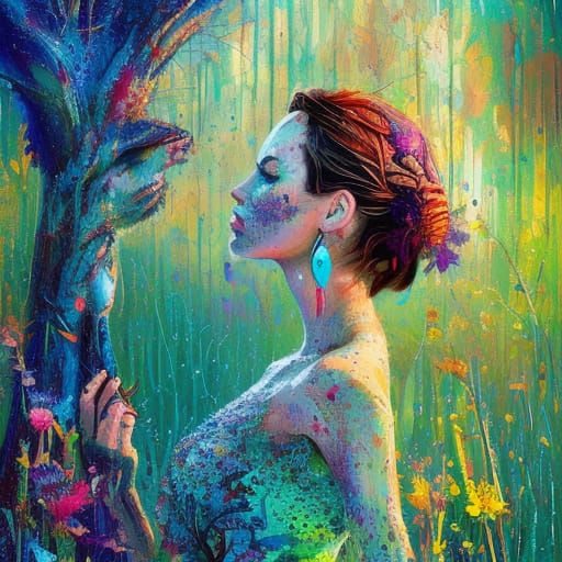 Bewitching Profile with Lovehearts and Wildflowers