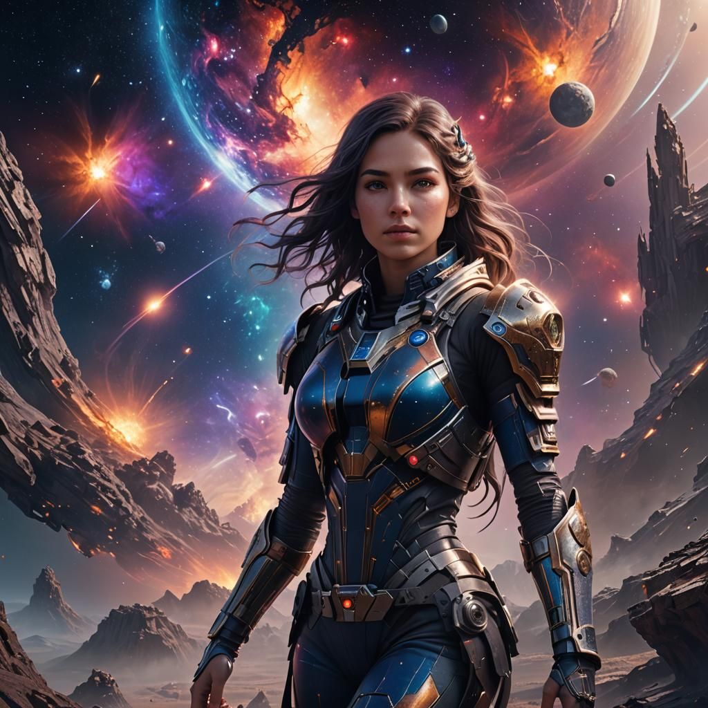 Galactic Beauty: A Fantasy Concept Art Portrait