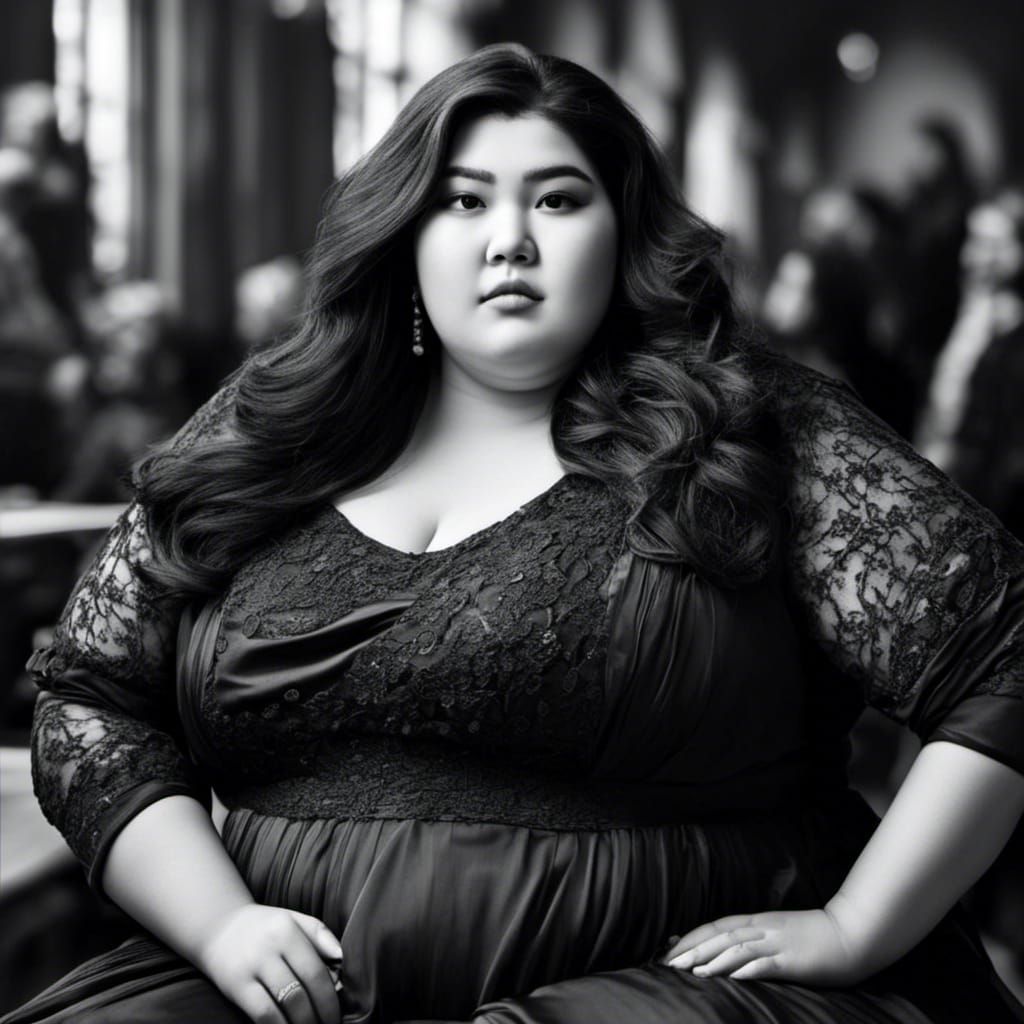 Majestic Plus-Size Woman on Throne: Photorealistic Portrait