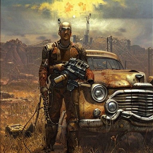 Fallout Inspired Oil Painting
