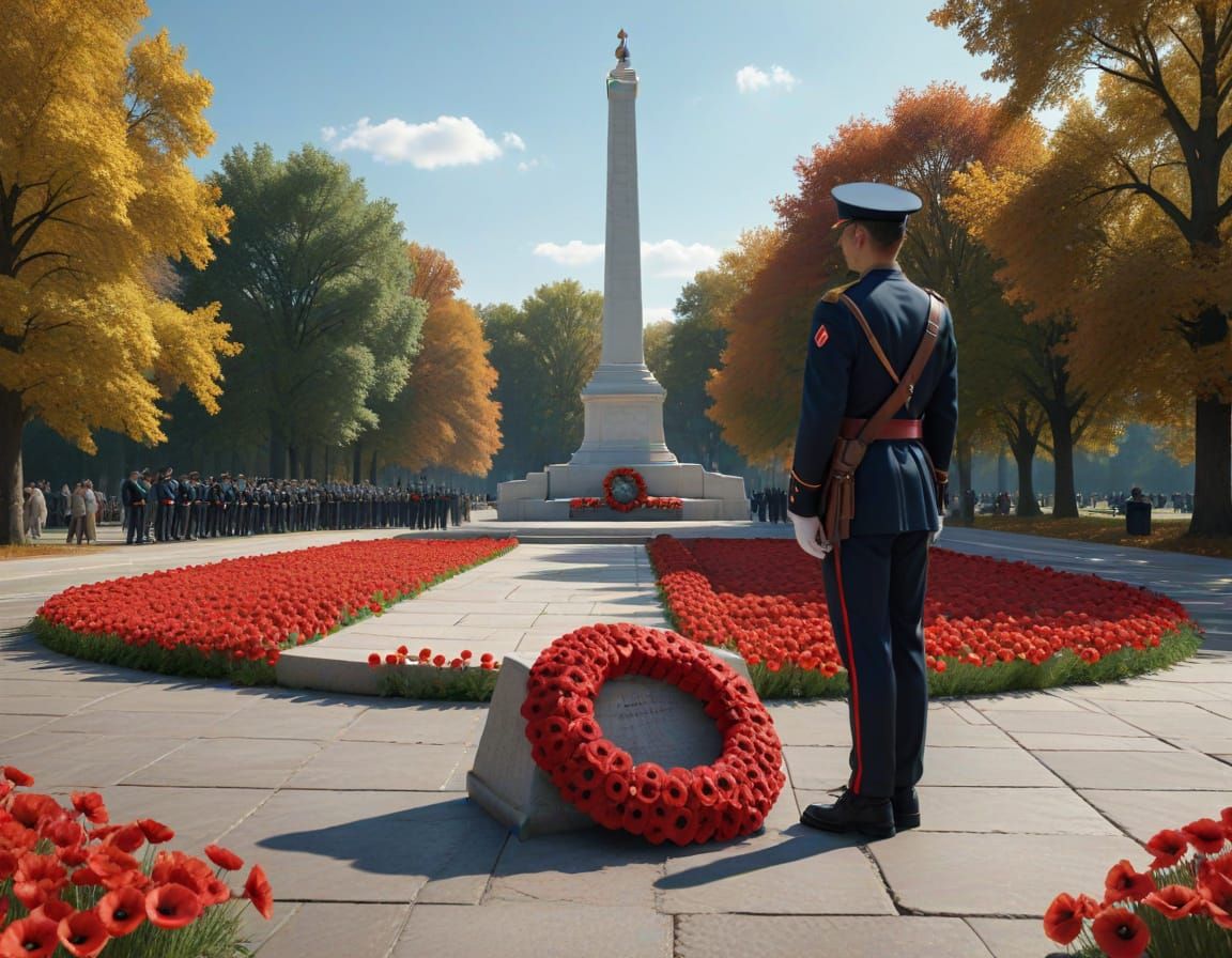 Honor Guard at Tomb of Unknown Soldier, Photorealistic