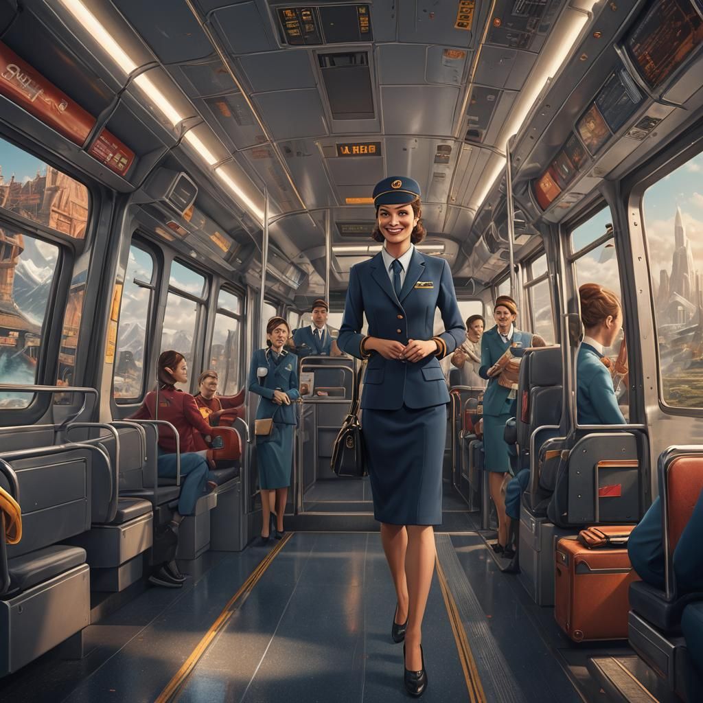 Welcoming Cabin Crew: Fantasy Concept Art