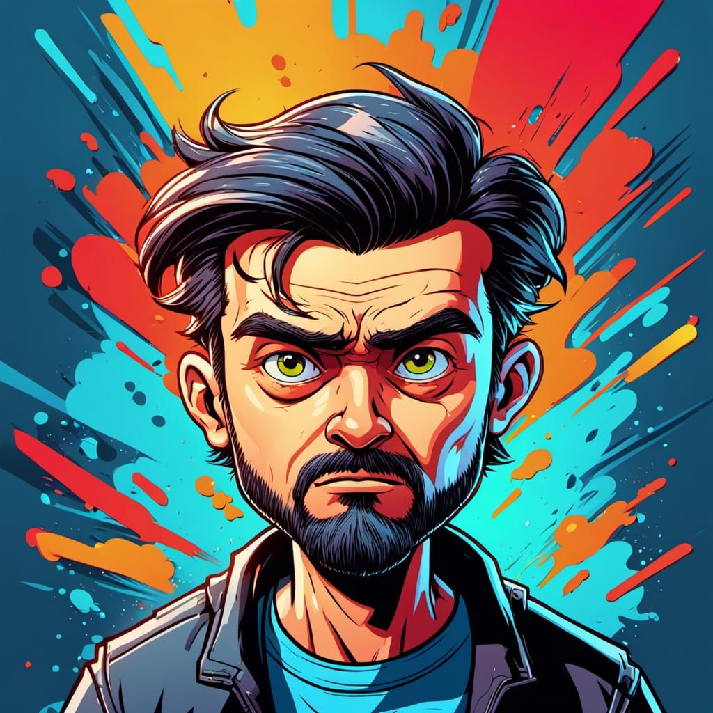 Cartoon Portrait of Clumsy and Clutz in Comic Style