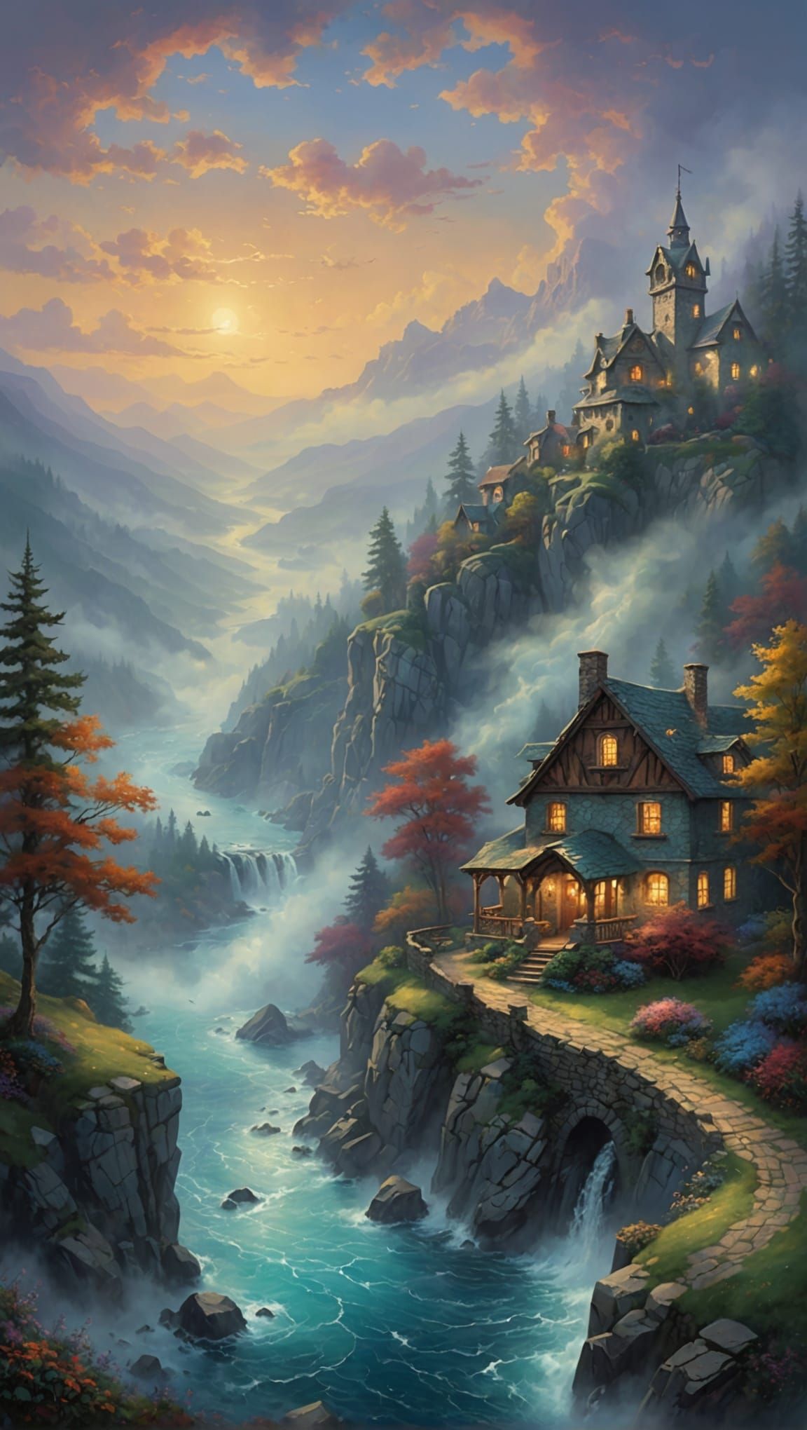 Ethereal Dust in the Wind Fantasy Landscape