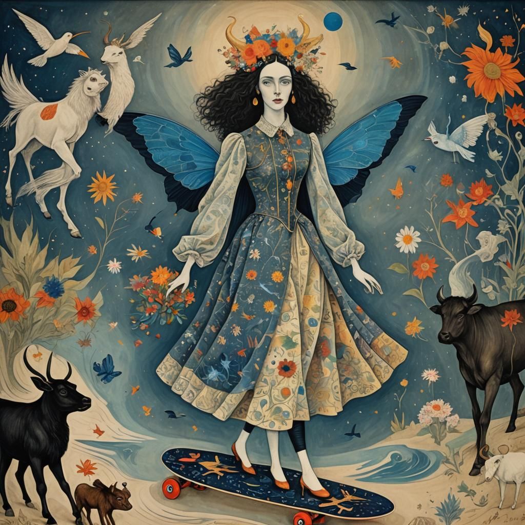 Surreal Sandscape in Leonora Carrington Style