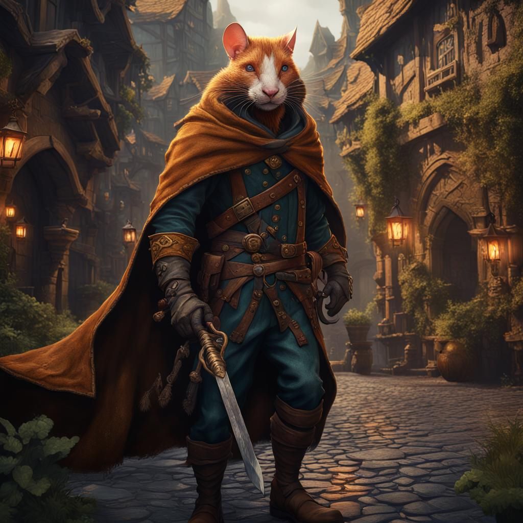 Ginger Ratfolk Rogue in Detailed Matte Painting