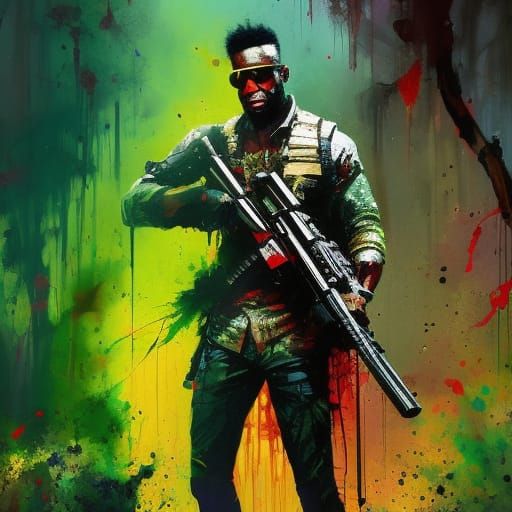 Insane Sniper in Red Mist: Textured Speedpaint