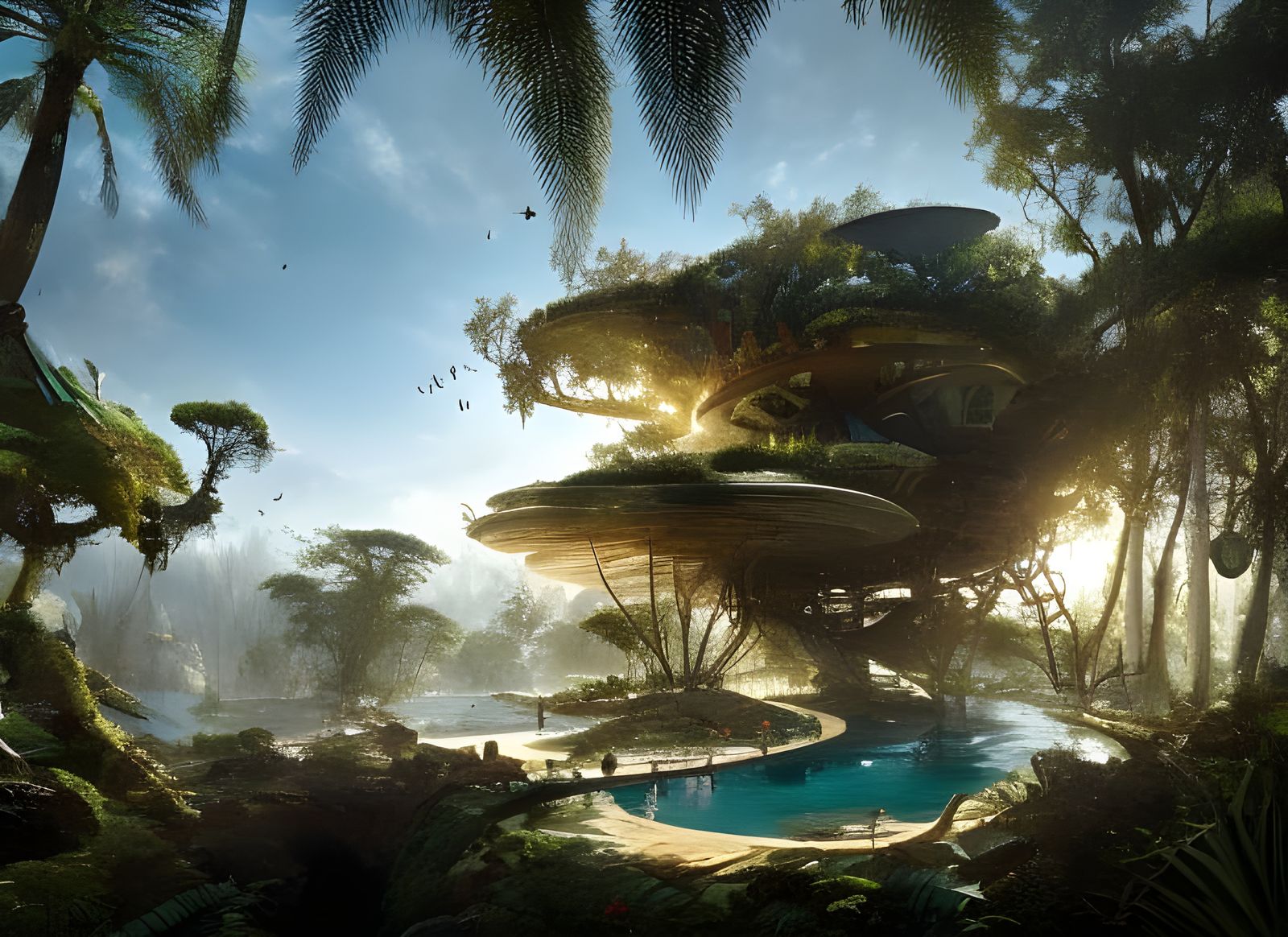 Futuristic Hilltop House with Optical Illusions