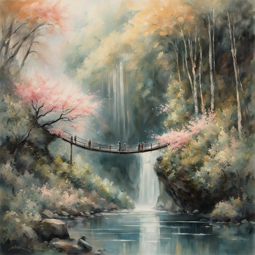 Japanese Waterfall Garden