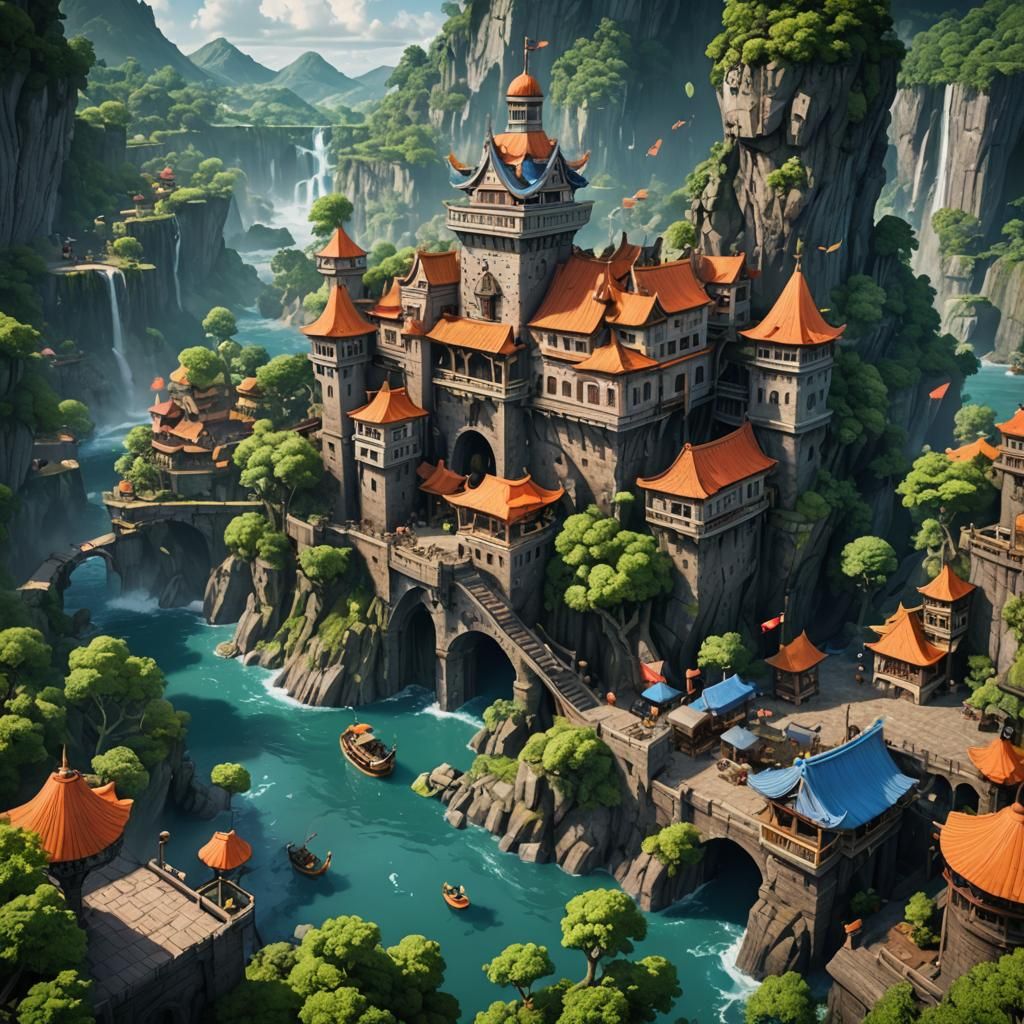 Detailed One Piece Matte Painting in 8K