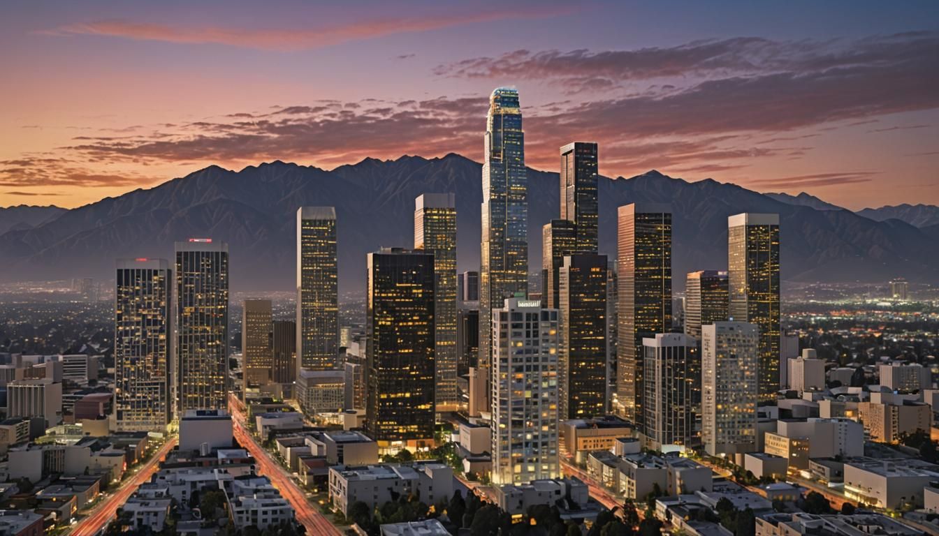 Los Angeles High-Rise Apartment at Dusk