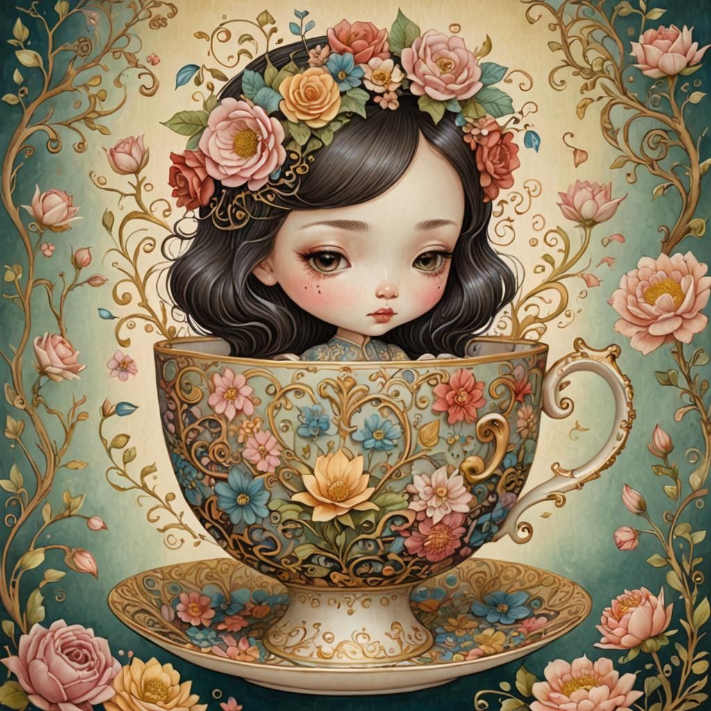 Whimsical Tea Cup Wonderland