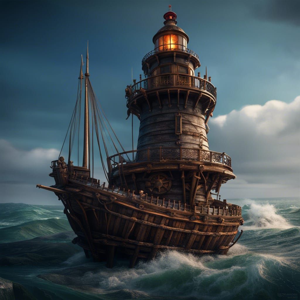 The lighthouse galleon