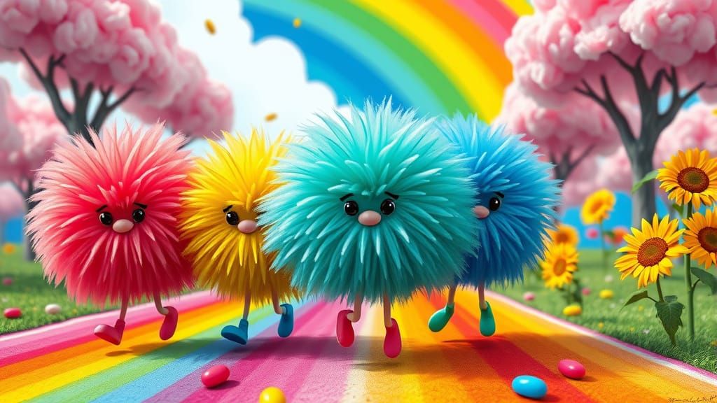 Pom Pom Parade in a Candy Land Dreamscape