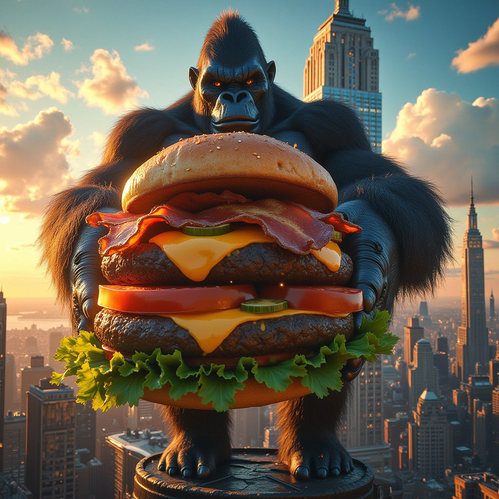 King Kong's Cheeseburger: A Matte Painting