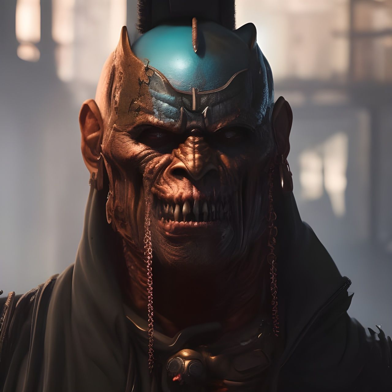 Surreal Vampire Orc in Hyperrealism Art