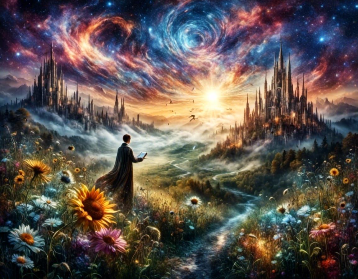 Figure Bathed in Ethereal Light