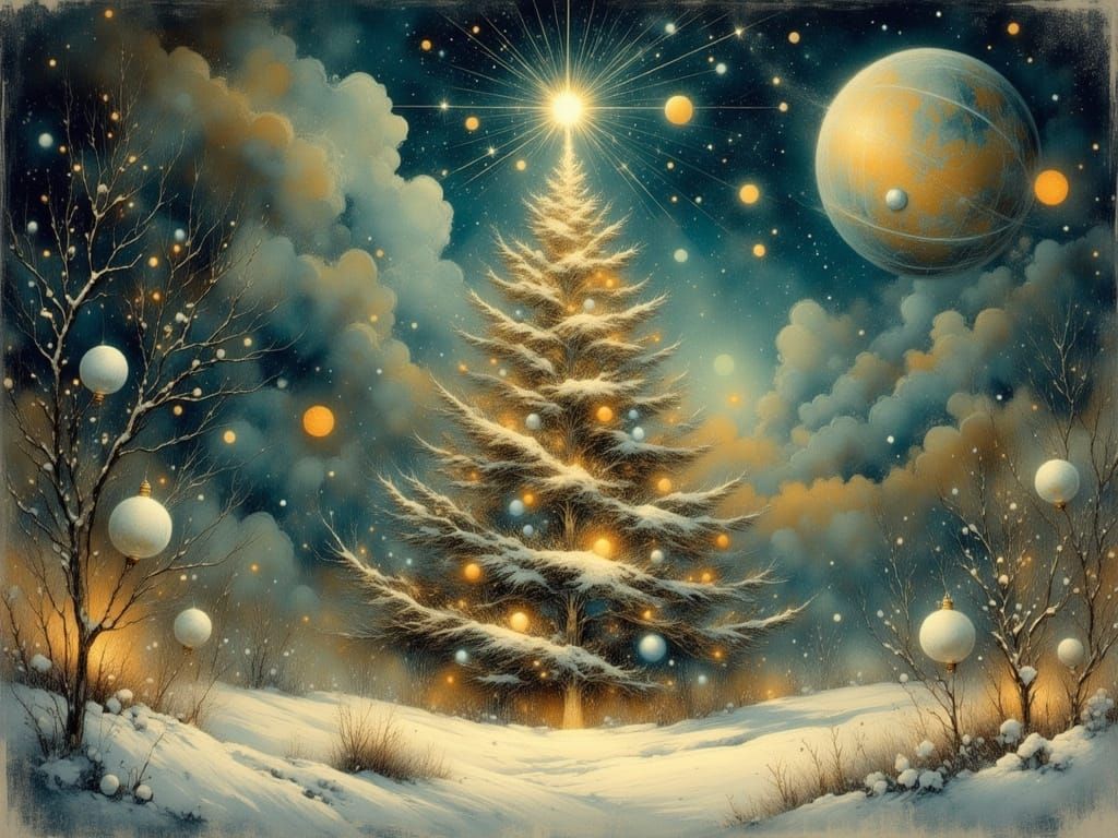 A radiant Christmas tree