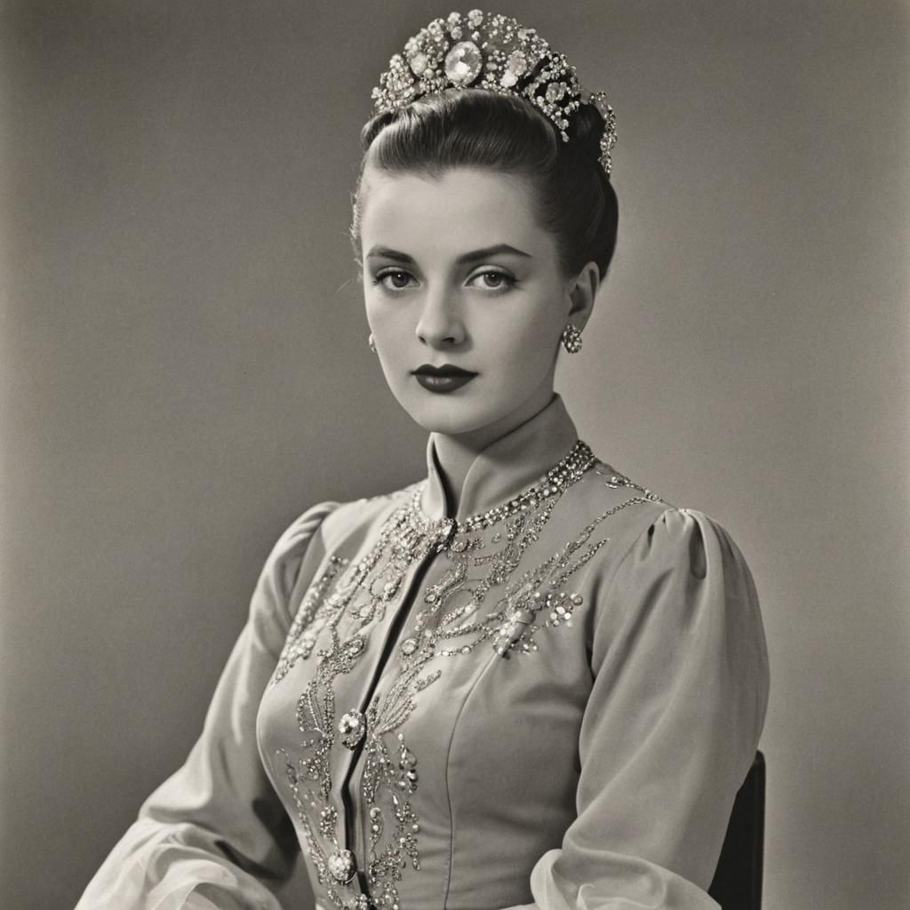 Elegant Socialite Portrait in Early 20th Century Style