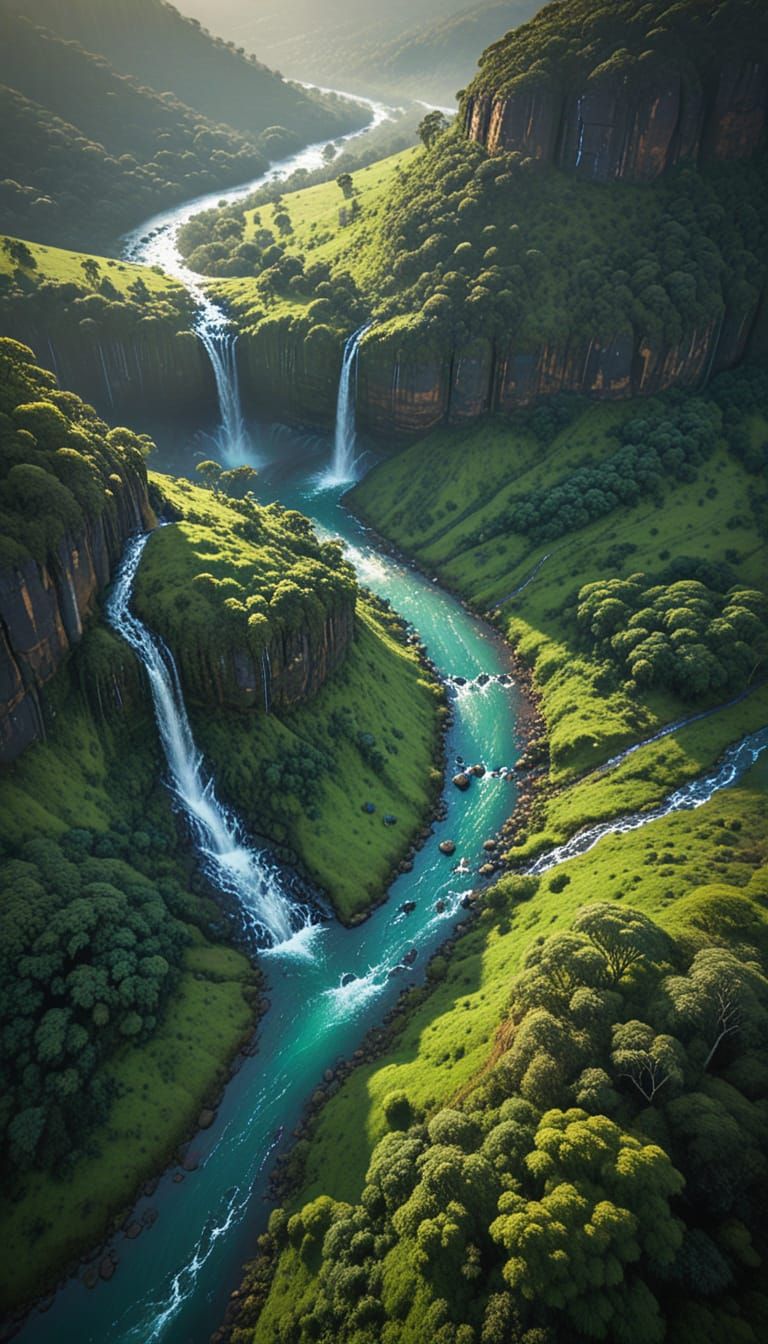 Australian Rain Terrain in Vibrant Oil Painting