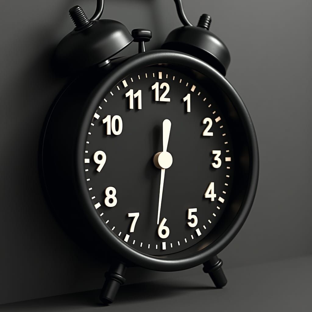 Black Clock Displaying November