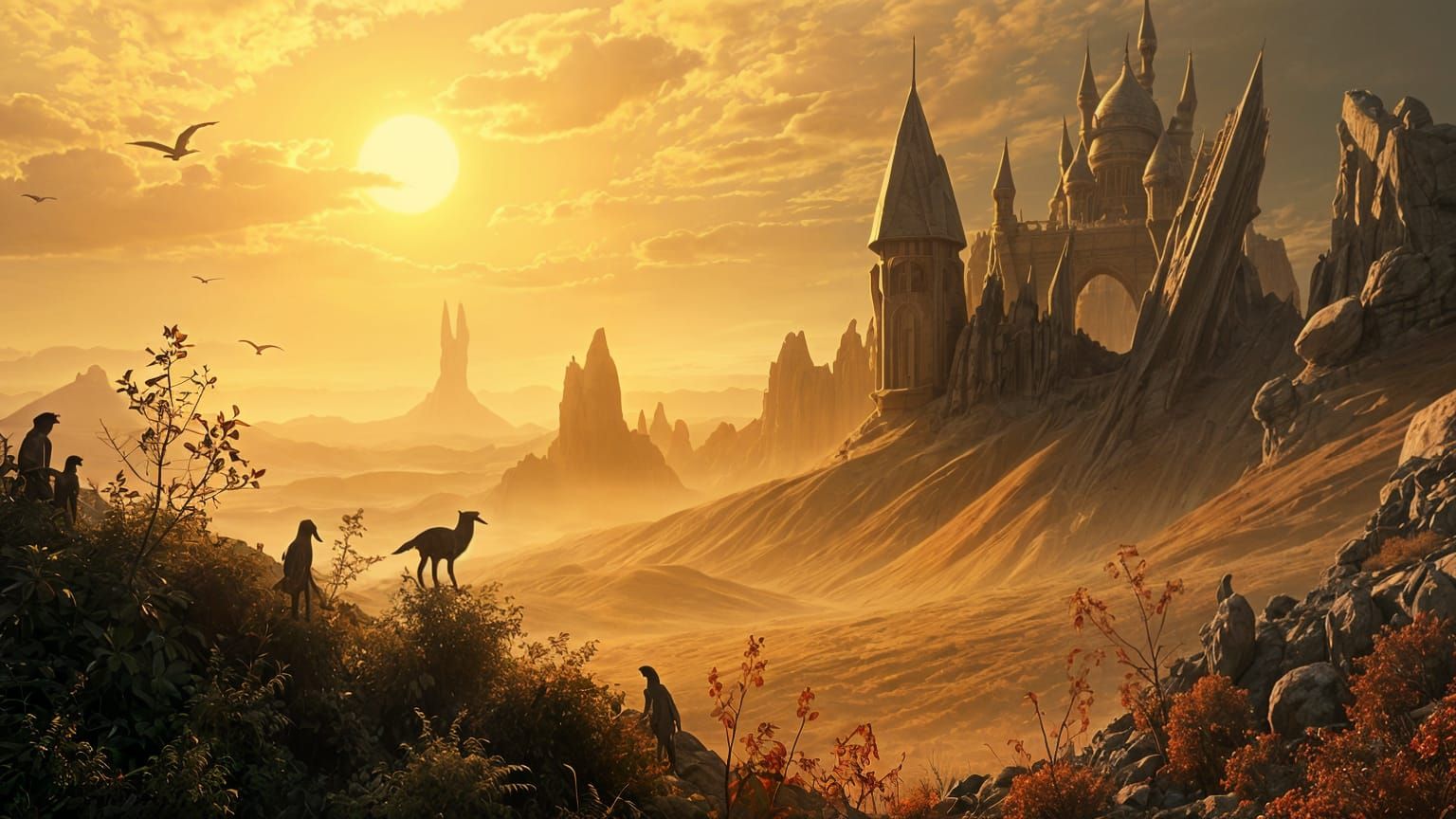 Cosmic Sunset from an Alien Planet