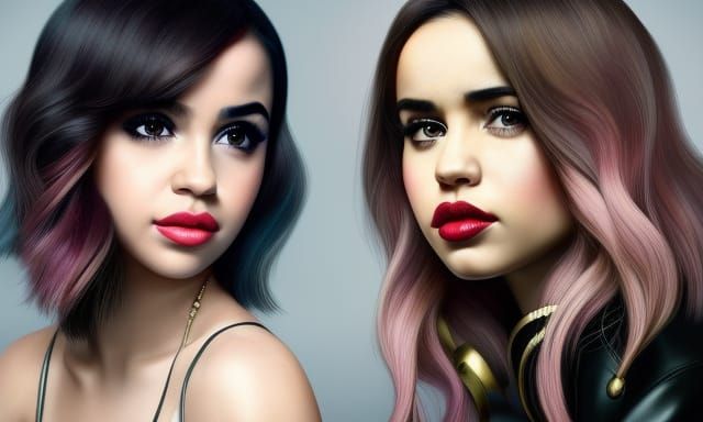 Sofia Carson and Miley Cyrus