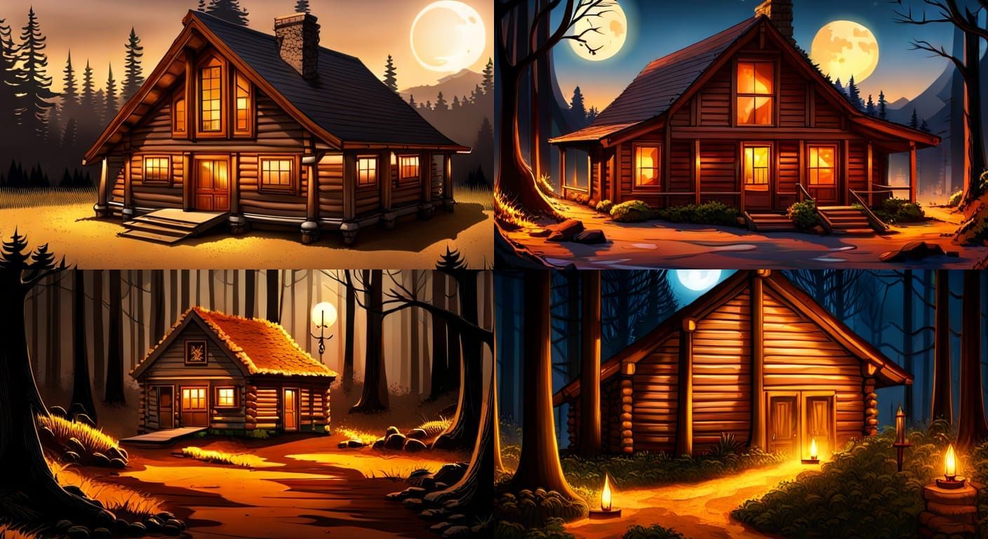 Cozy Log Cabin in Eerie Woods