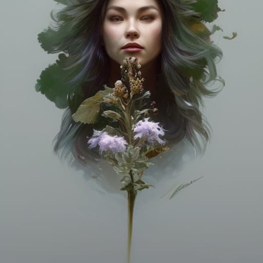 Plant in Bottle: Hyperdetailed Digital Art