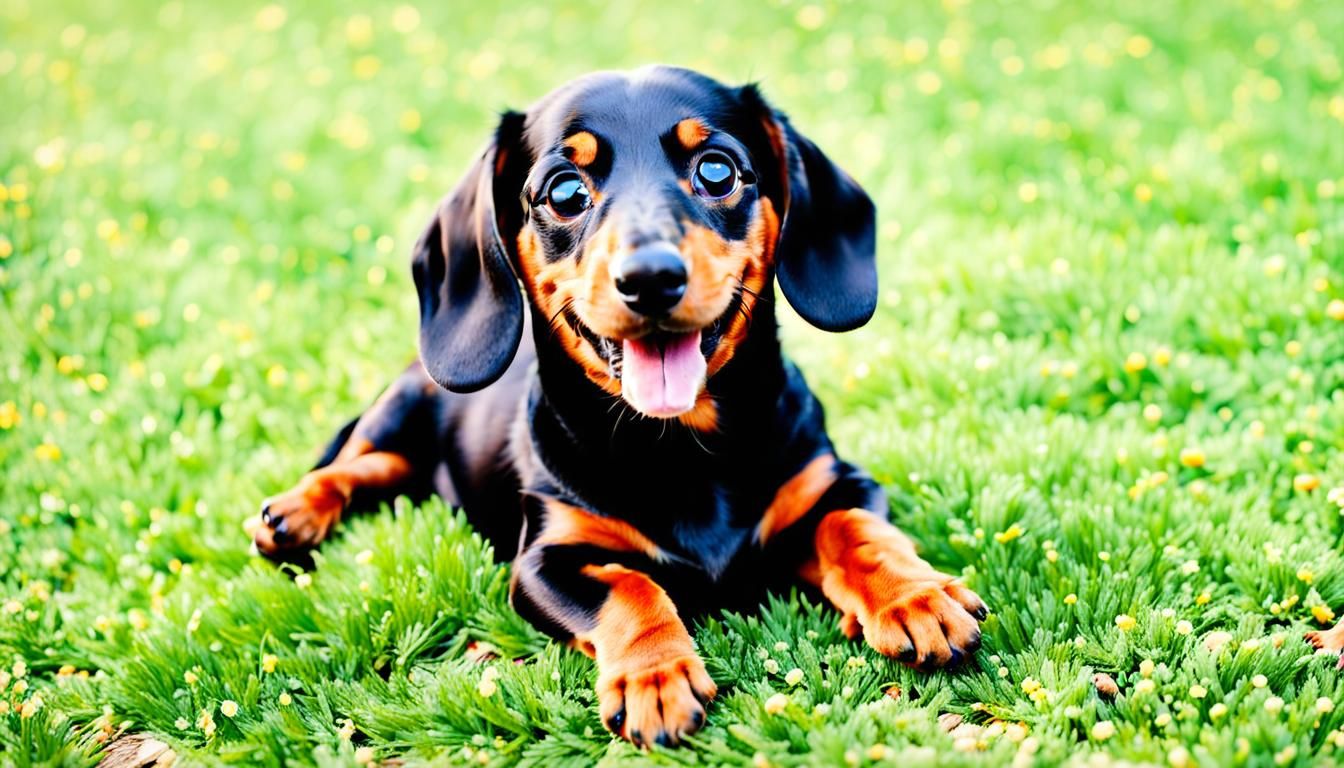 Cute Dachshund Wiener Dog Portrait