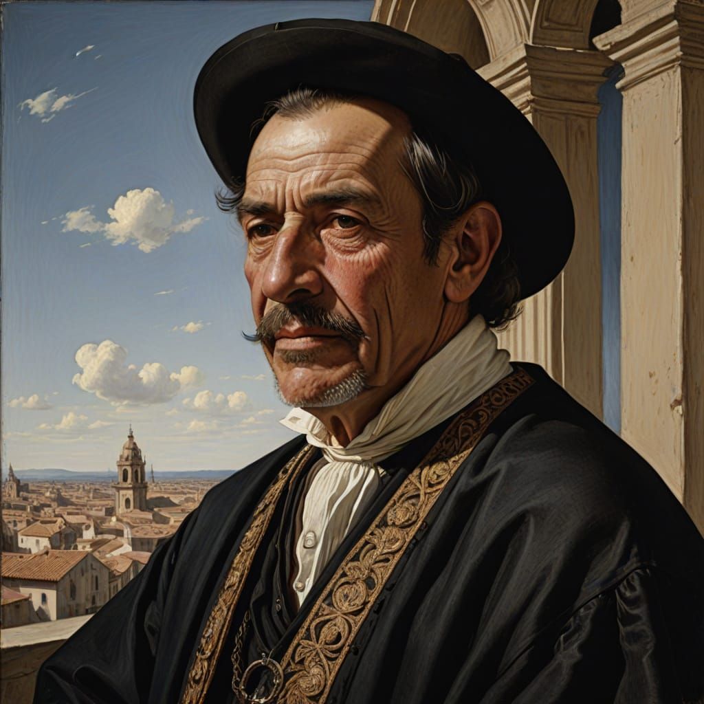 Photorealistic Portrait in Spanish Artistic Style