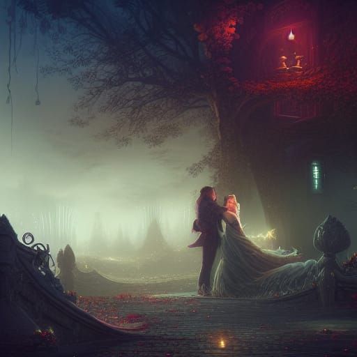 Fantastical Secret Love in the Night