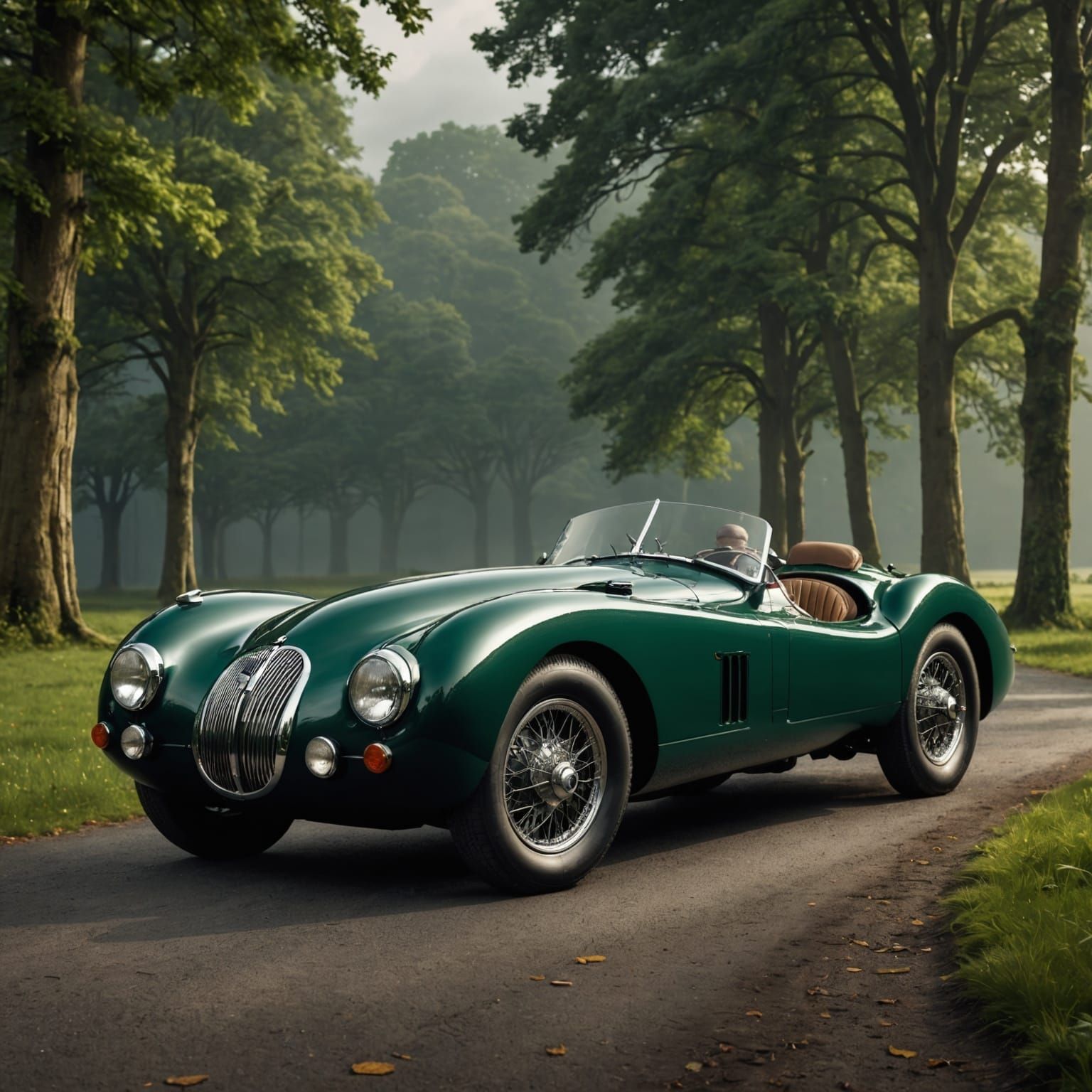 1952 Jaguar C-Type in British Racing Green