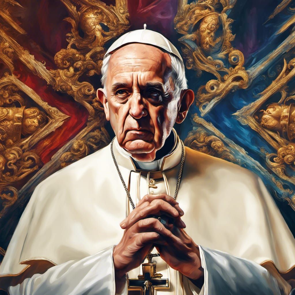 Hyperrealistic Portrait of the Catholic Church's Pope