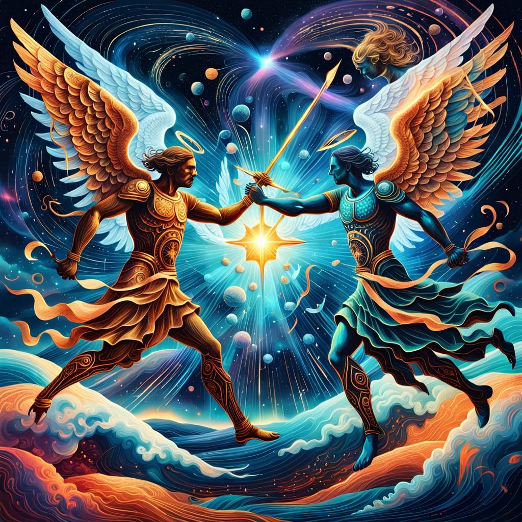 Angels and Demons Clash in Cosmic Battle