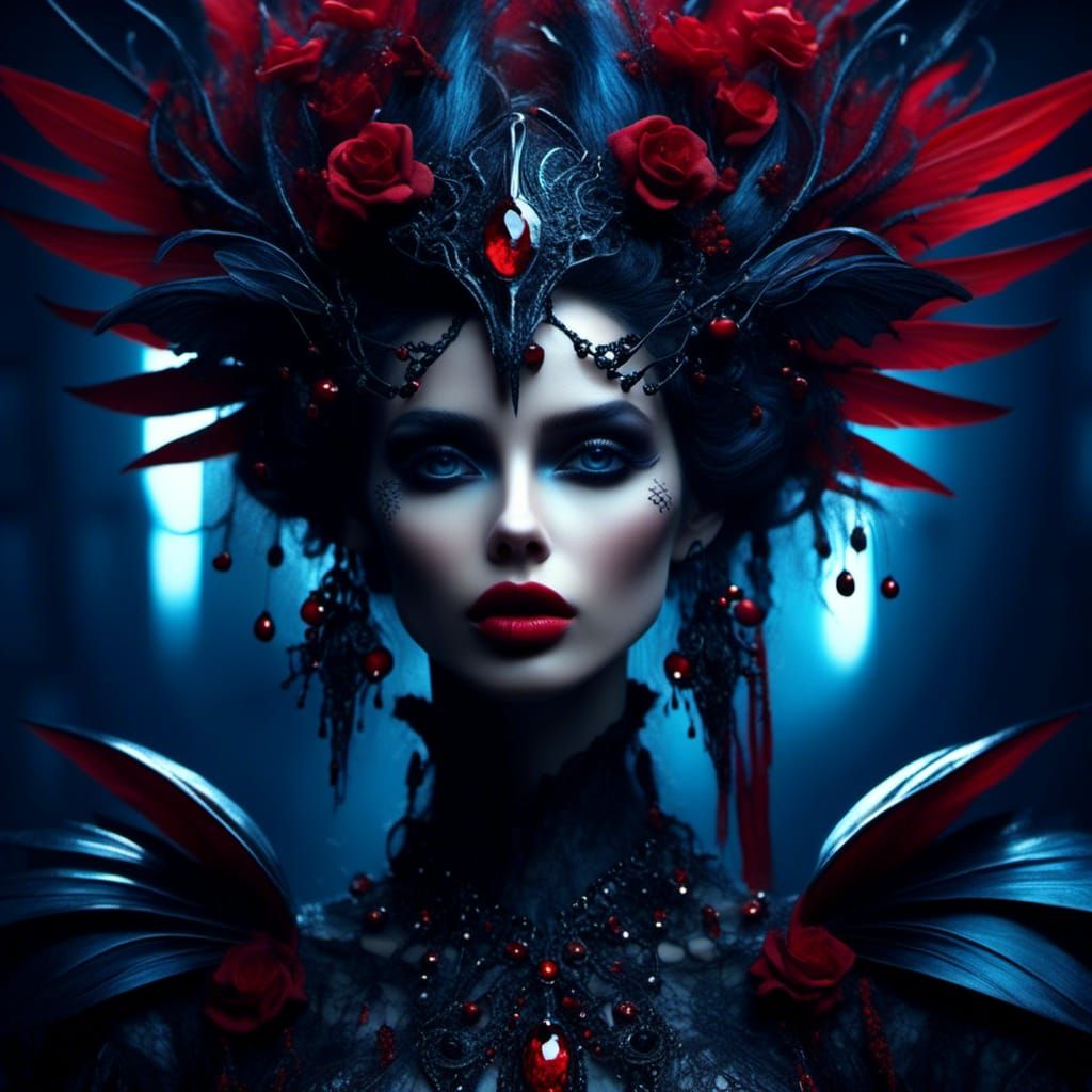 Gothic Fairy Portrait in Dark Fantasy Style