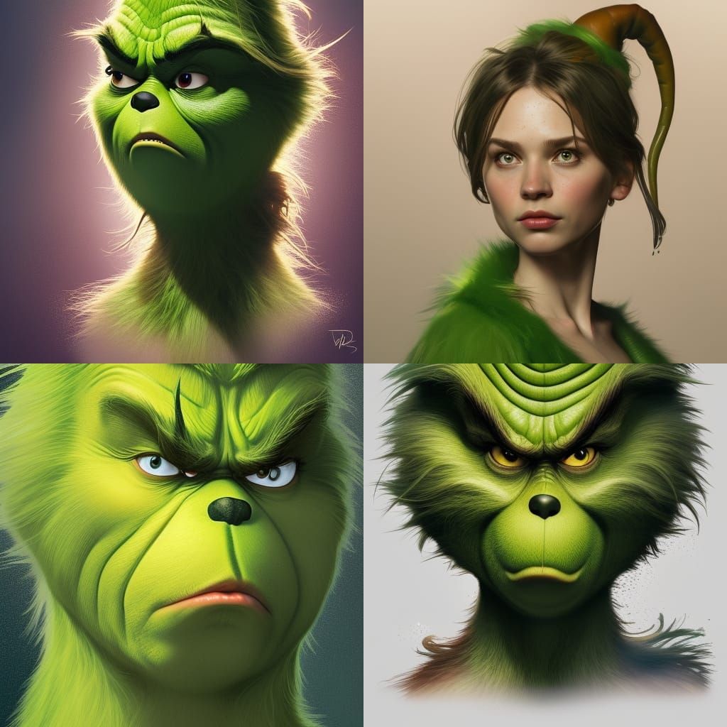 Hyperdetailed Grinch Portrait in Unreal Engine 5