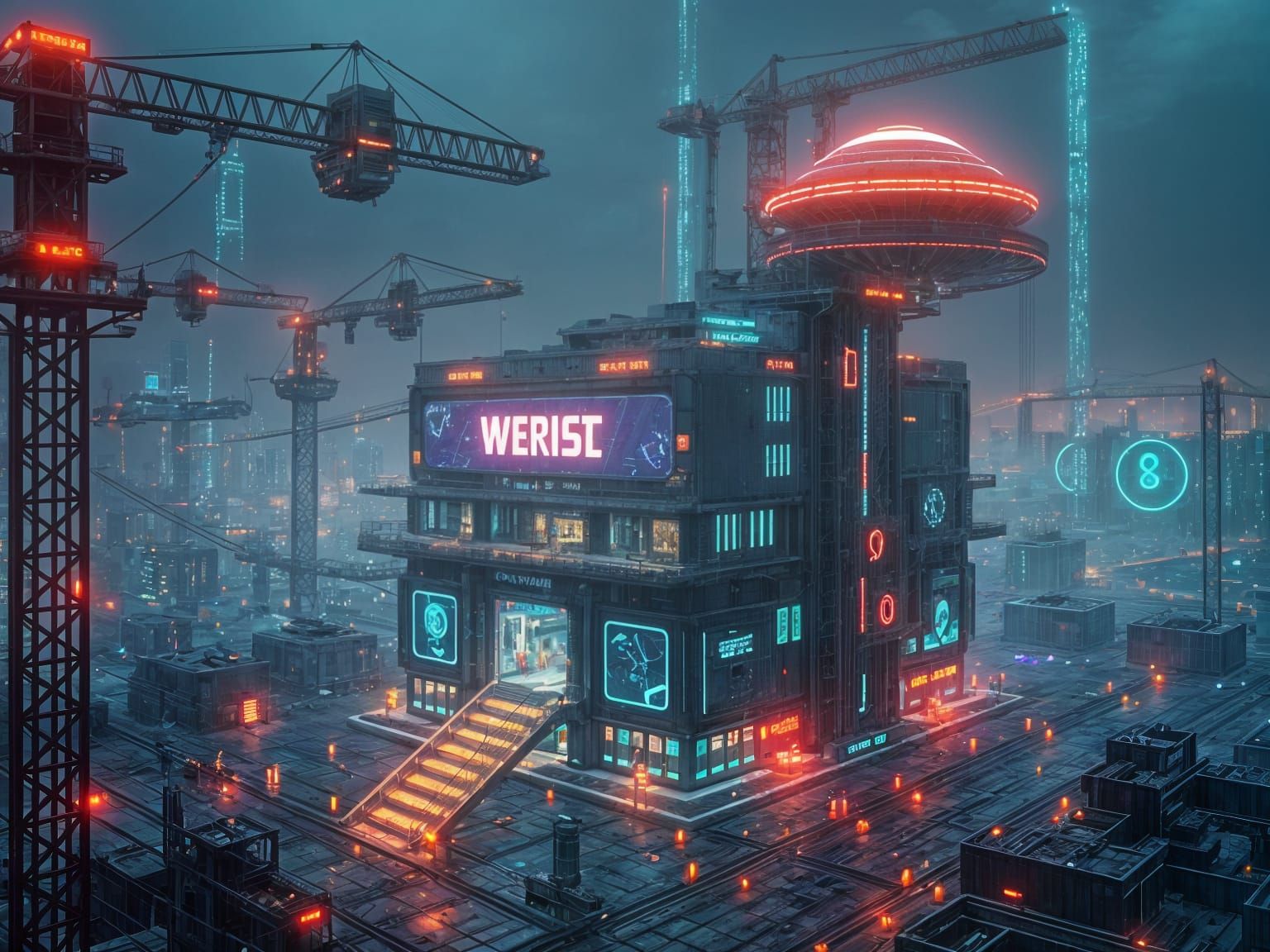 Cyberpunk Metaverse Construction in Progress