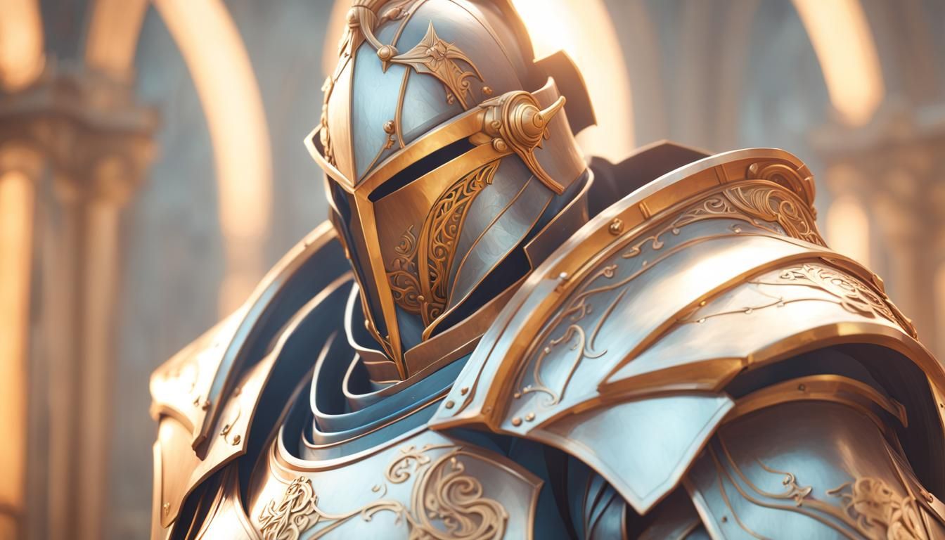 Hyperdetailed Portrait of a Holy Knight